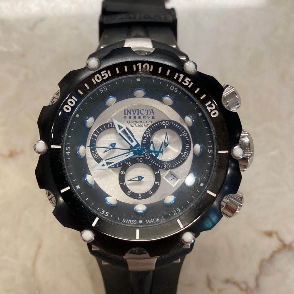 Mens Invicta venom stainless steel reserve collection watch